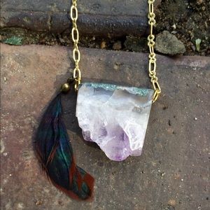 🔻SOLD🔻Amethyst Necklace on Gold Plated Chain!