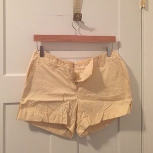 J crew yellow shorts