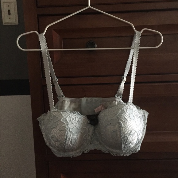 Light blue lace push up bra