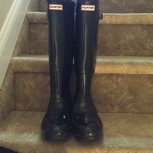 Hunter high ball gloss rain boots