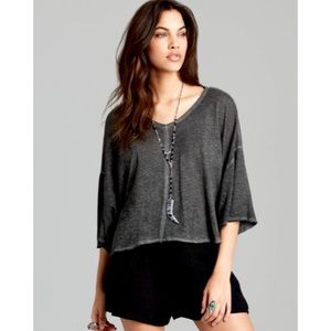 Free People Kim's Tee in Black Combo