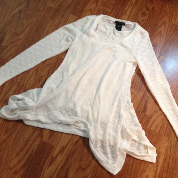 Long white sweater