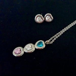 Heart necklace set