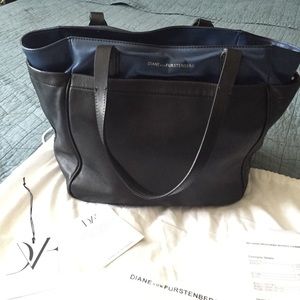 Diane Von Furstenberg On The Go colorblock leather