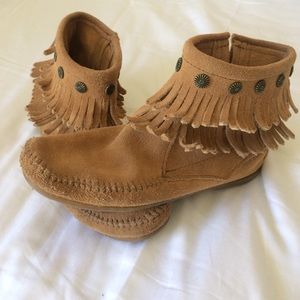Minnetonka brown booties