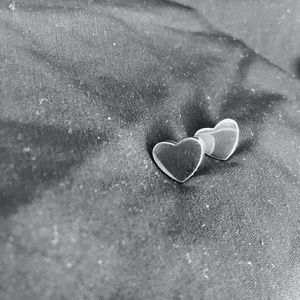 Silver Heart studs earrings (sold )