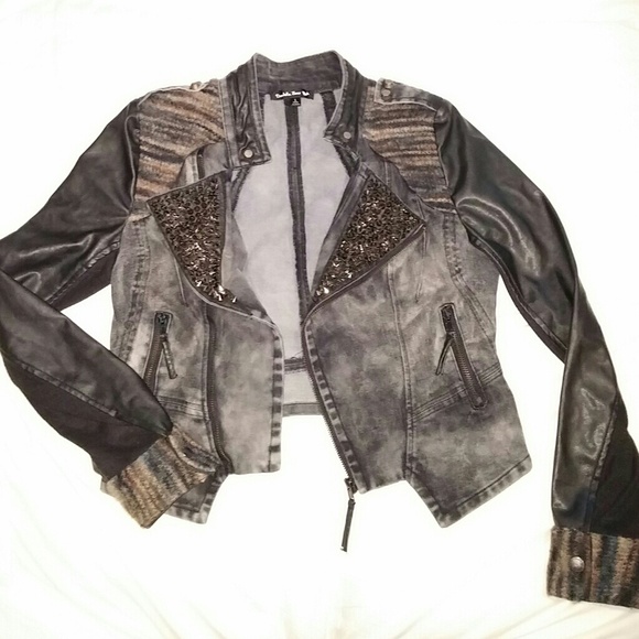 Double Zero Denim Spiked Jacket