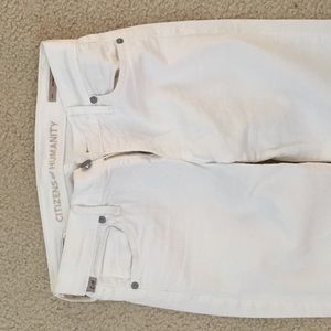 Citizens of Humanity White Straight Leg Jeans