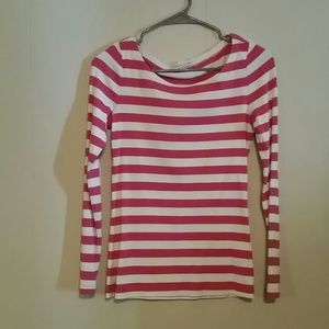 Stripe Bateau neckline shirt