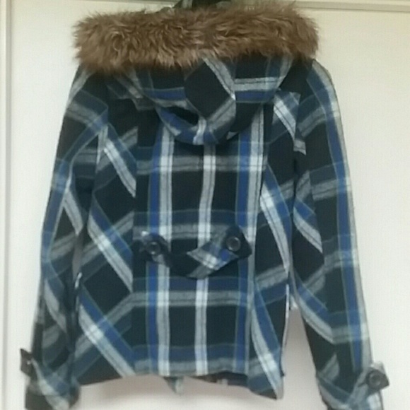 DELIA'S PEACOAT W/ FUR HOOD - Picture 3 of 4
