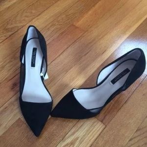 Zara asymmetric black heels. Size 7.5/38.