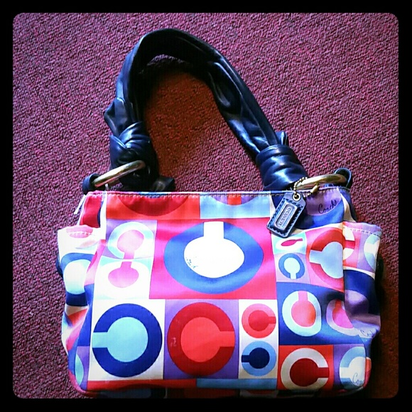 Coach Handbags - MULTICOLOR COACH HANDBAG