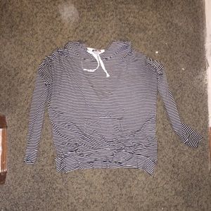 Black and White striped hoodie