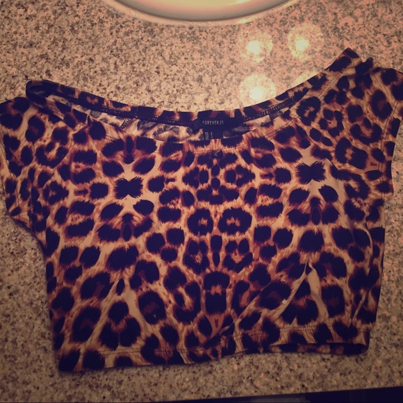 Animal print crop top