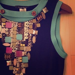 Price drop:Nanette Lepore jeweled sleeveless dress