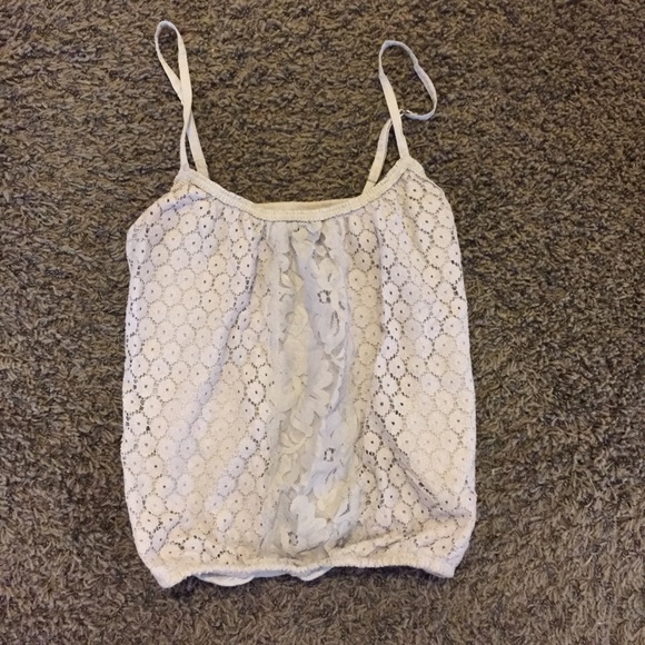 Grey floral tank top