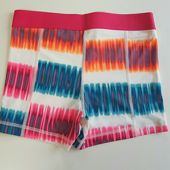 Lowest price! Rare Nike pro shorts Limited Edition Watercolor tie-dye athletic - Picture 3 of 4