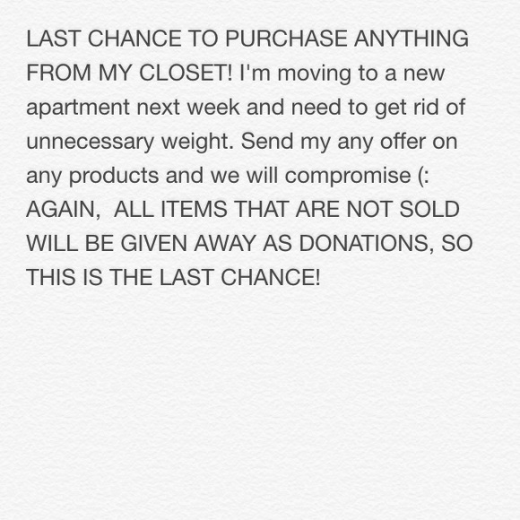 LAST CHANCE BLOWOUT MOVING SALE