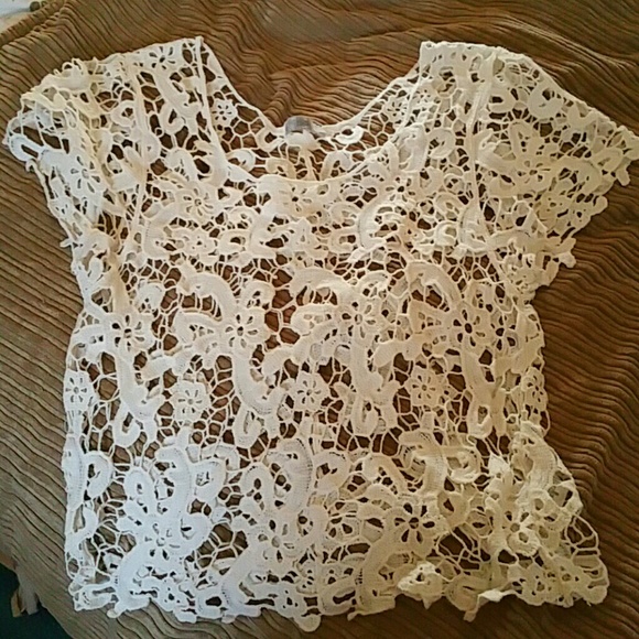 Lace crochet shirt