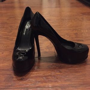Black "5 inch platform high heels