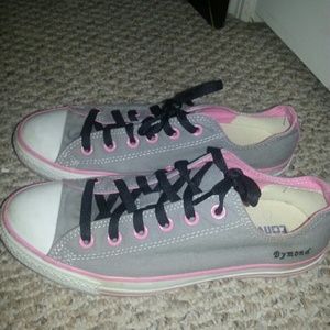 Pink & Grey Customized Converse (w name engraving)