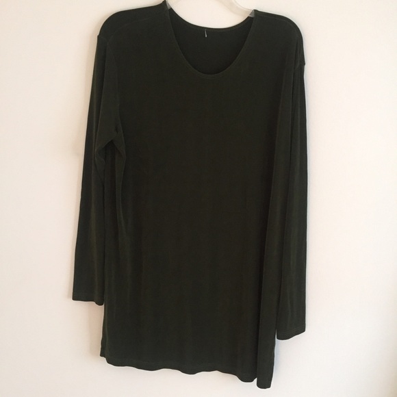 Green long sleeve shirt dress