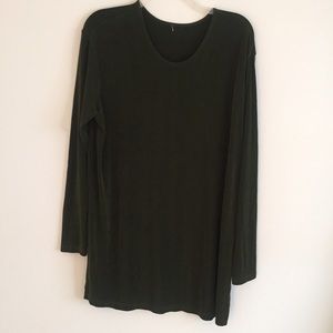 Green long sleeve shirt dress