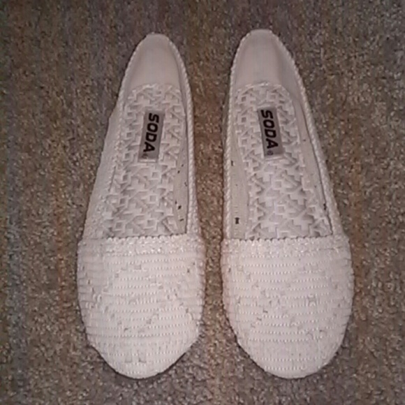 Cream white shoes, never worn.