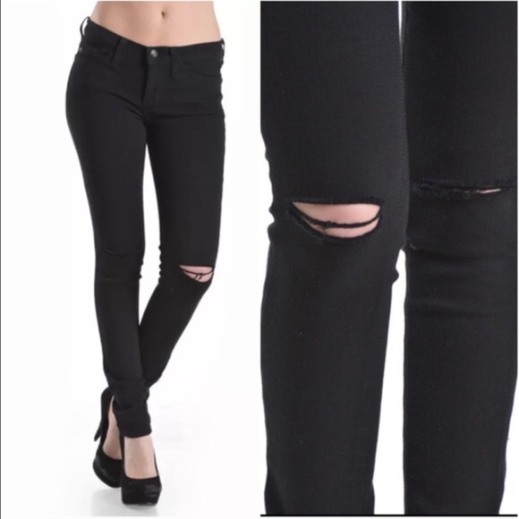 🎉HP🎉❗️SOLD❗️✨black distressed skinnies - Picture 2 of 2