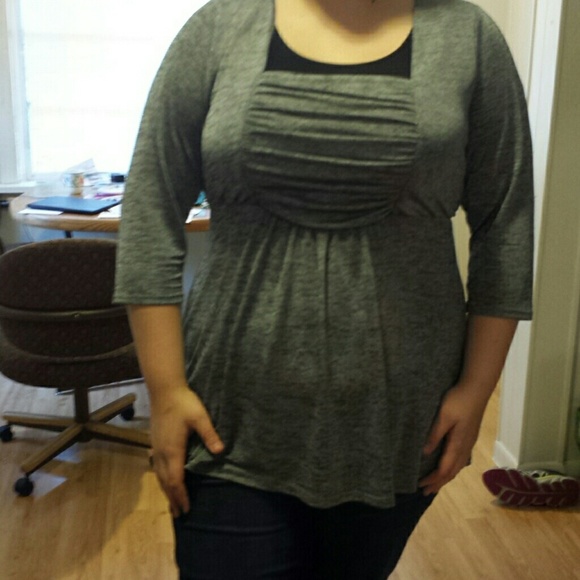 Grey silvery top