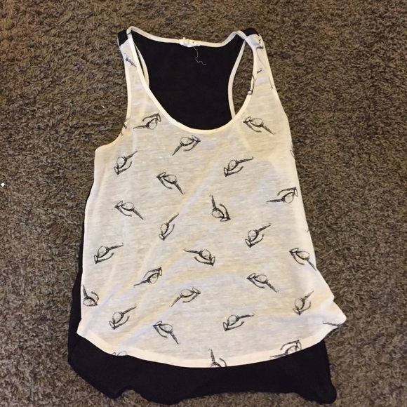 Sunglasses graphic tank top