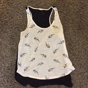 Sunglasses graphic tank top