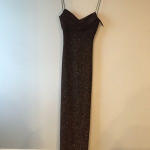 Black and gold formal dress