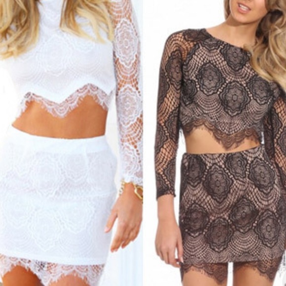 Women's two piece lace set l