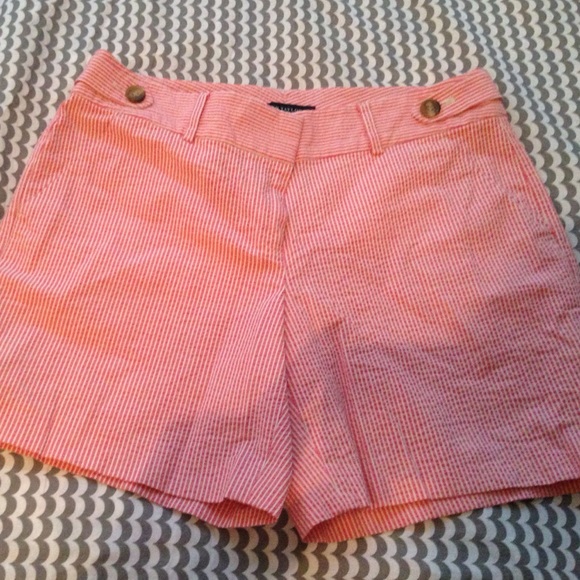 Ann Taylor red and white gingham shorts