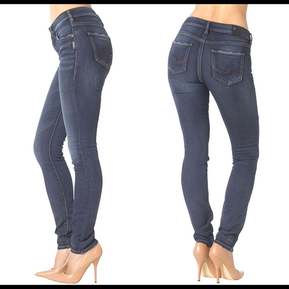 Silver jeans 'aiko' size 27 joga skinny jeans