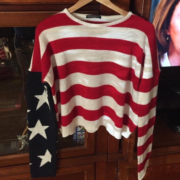 Brandy Melville American Flag Sweater