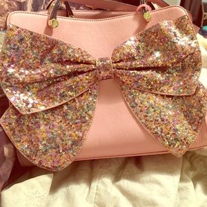 Betsey Johnson sparkly bow purse