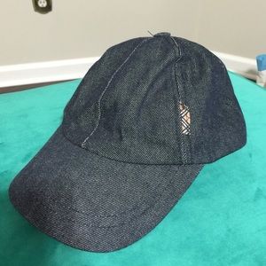 BURBERRY denim baseball cap