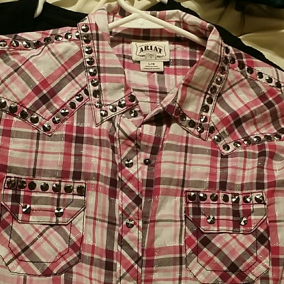Ariat  button down long sleeve  sz large.