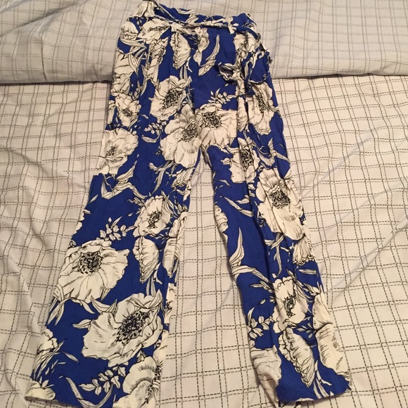Floral flare pants