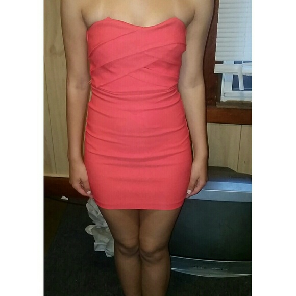Coral Homecoming dress