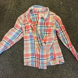 Pink and blue flannel