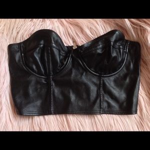 American Apparel Vegan Leather Bustier