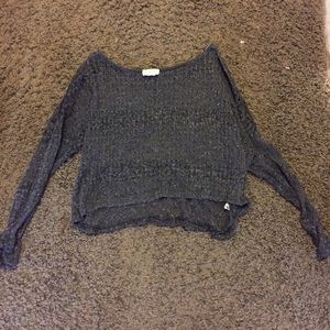 Grey crop top sweater