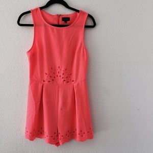 Topshop Coral Romper w/ Cutout Detailing 🍑