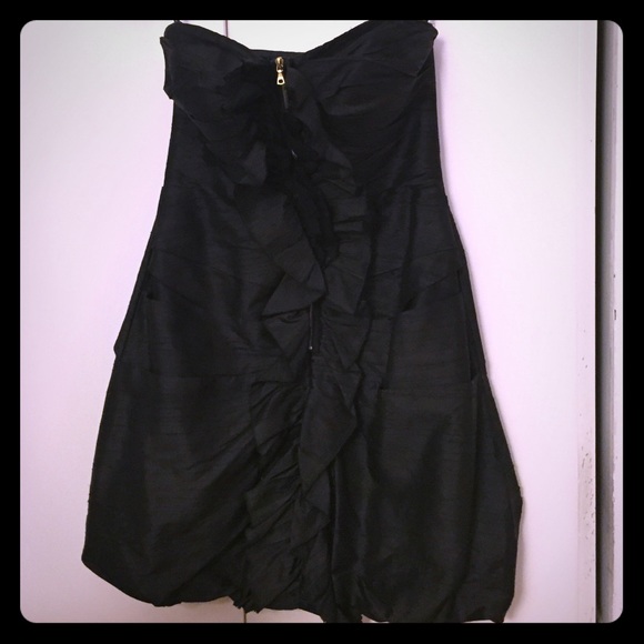 Phoebe Couture black ruffled minidress