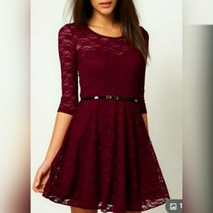 Red Lace Mini Dress