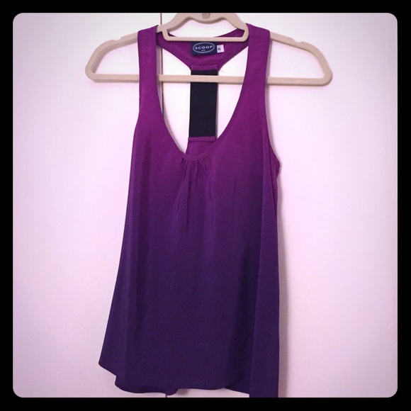 Silk ombré shirt with black elastic detail