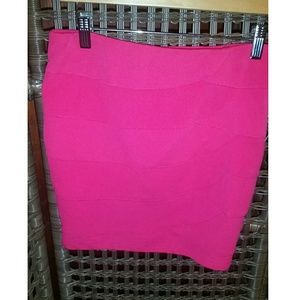 Pink pencil skirt